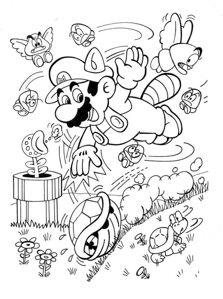 Super Mario Bowser Coloring Pages Free Printable 151