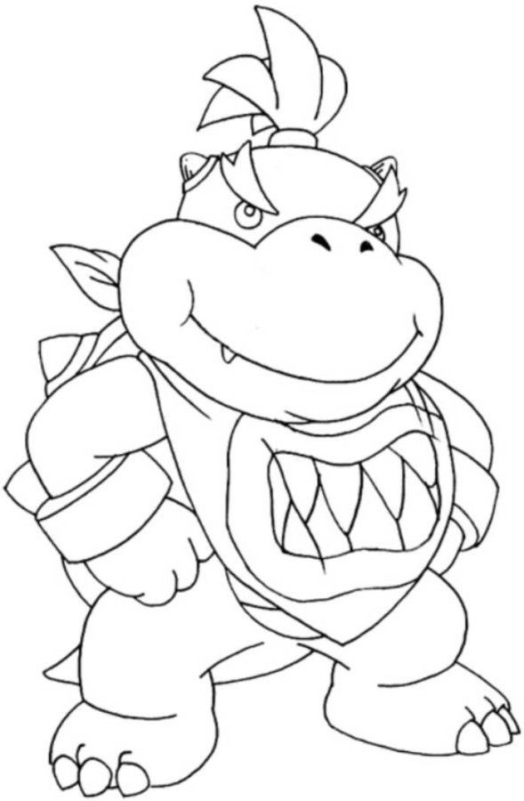 Super Mario Bowser Coloring Pages Free Printable 19