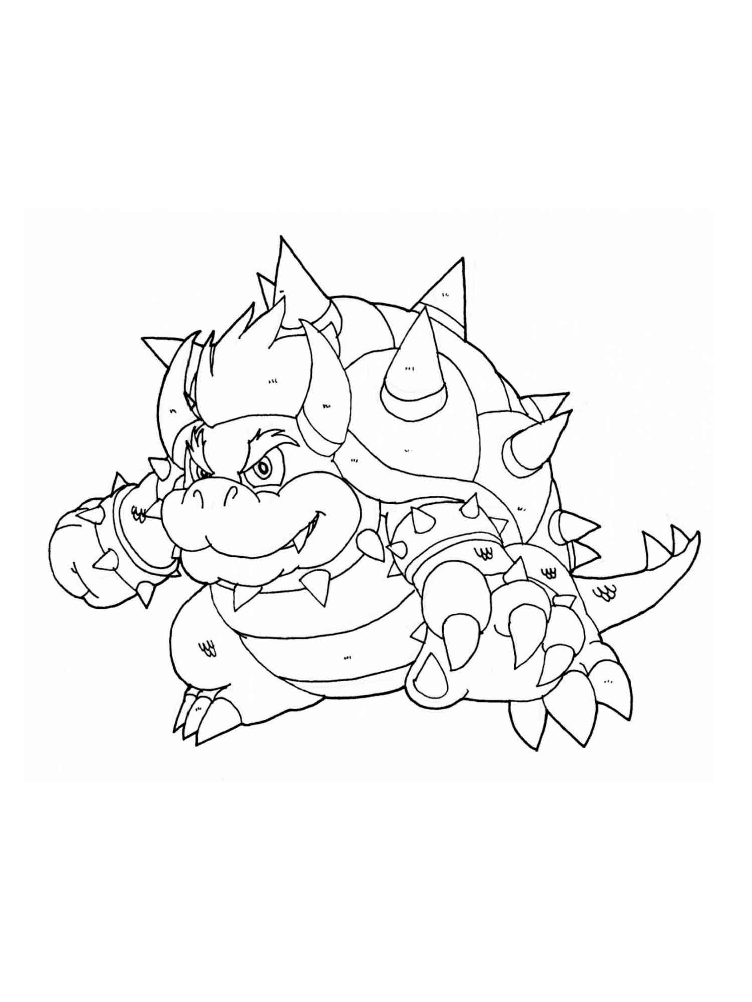 Super Mario Bowser Coloring Pages Free Printable 2