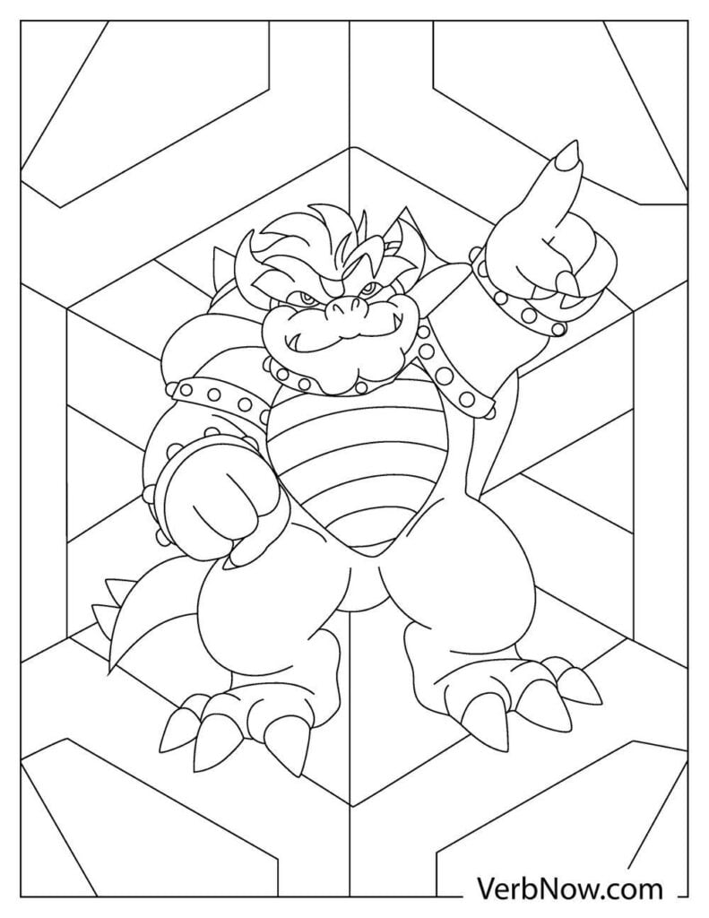 Super Mario Bowser Coloring Pages Free Printable 26