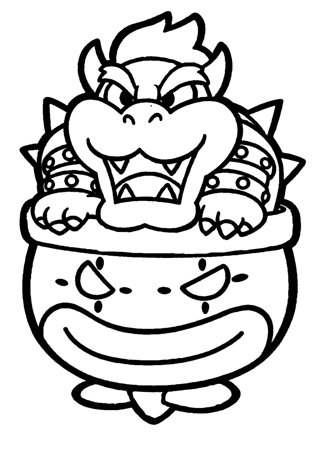 Super Mario Bowser Coloring Pages Free Printable 27