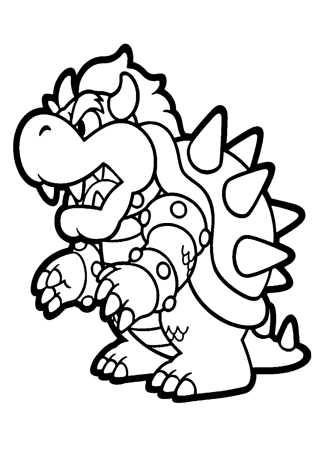 Super Mario Bowser Coloring Pages Free Printable 3