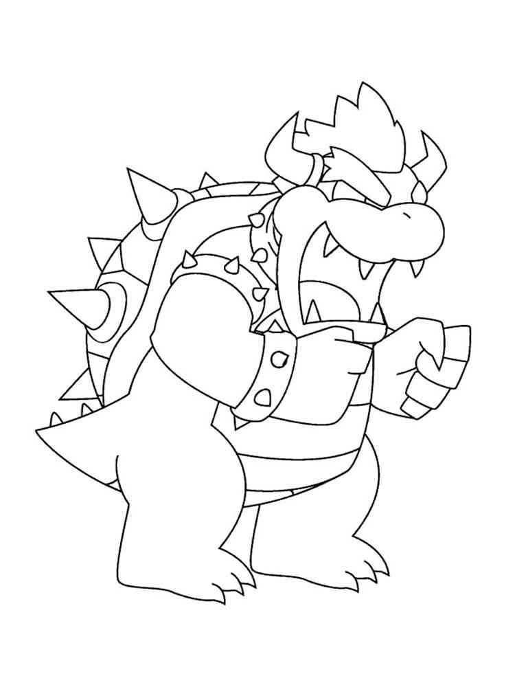 Super Mario Bowser Coloring Pages Free Printable 33