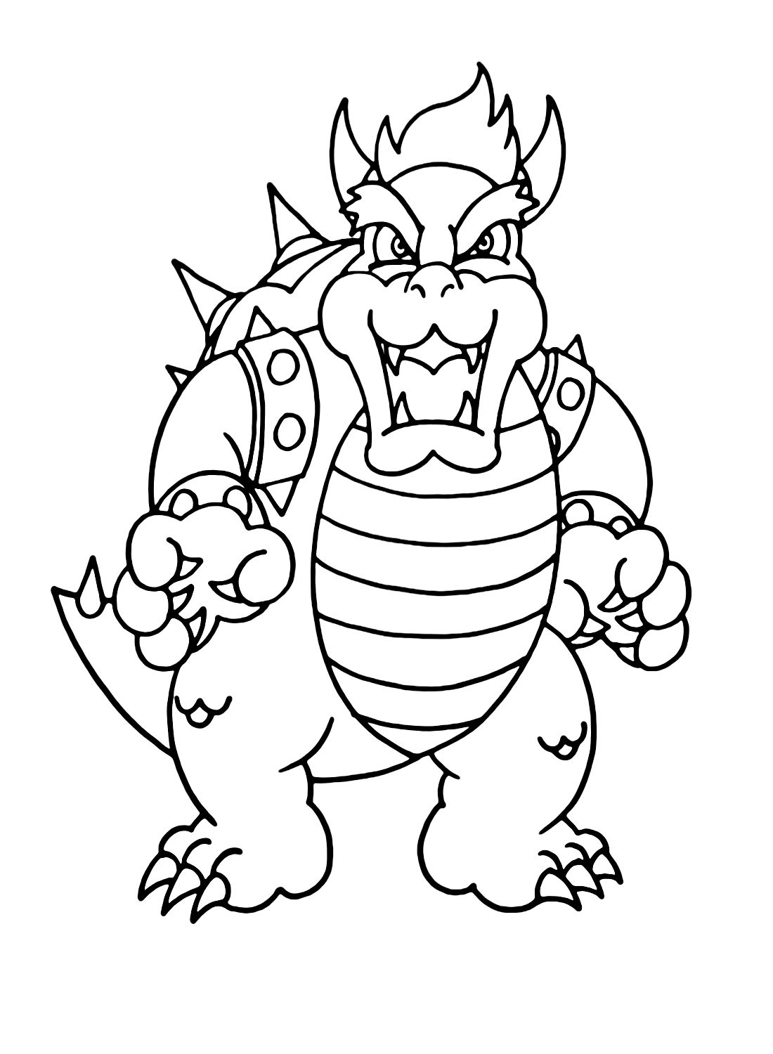 Super Mario Bowser Coloring Pages Free Printable 34