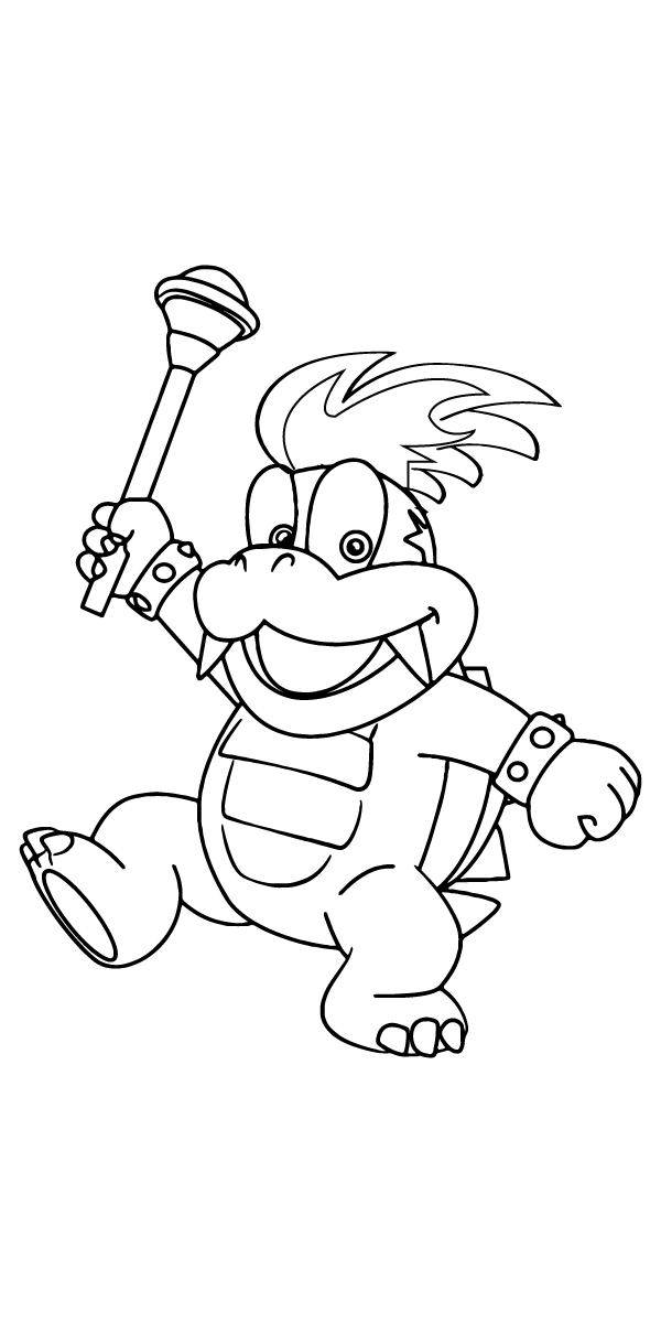 Super Mario Bowser Coloring Pages Free Printable 38