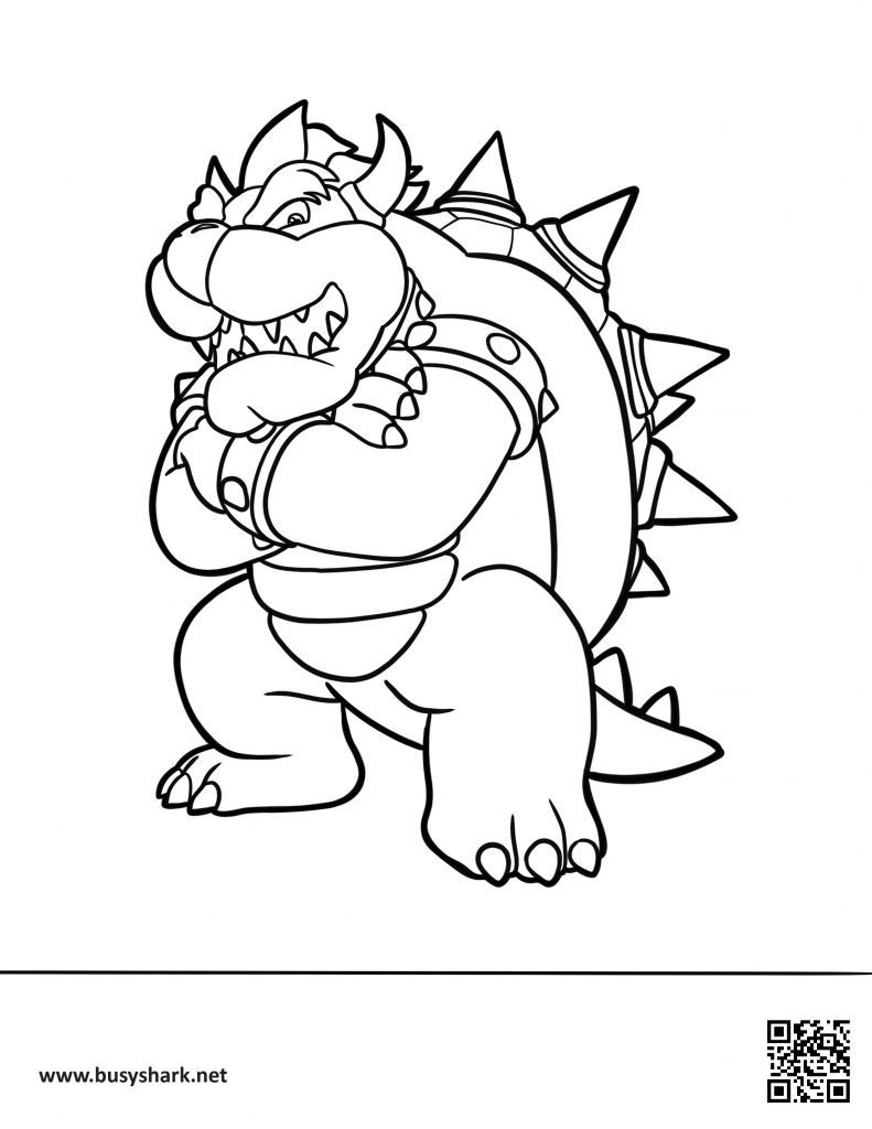 Super Mario Bowser Coloring Pages Free Printable 44