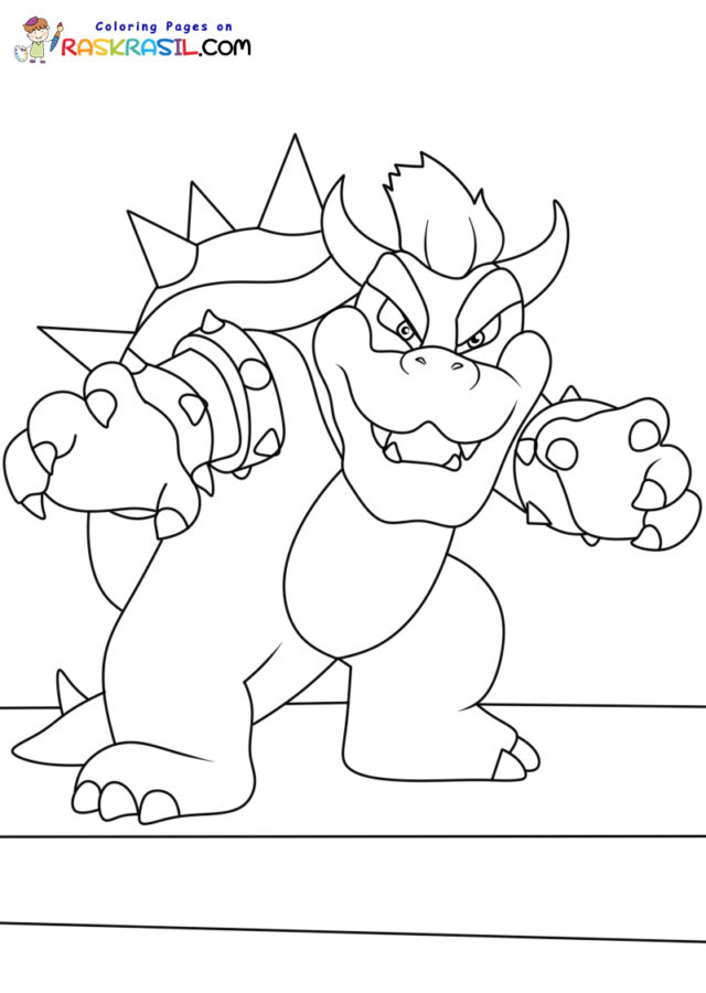 Super Mario Bowser Coloring Pages Free Printable 65