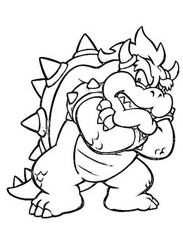 Super Mario Bowser Coloring Pages Free Printable 66