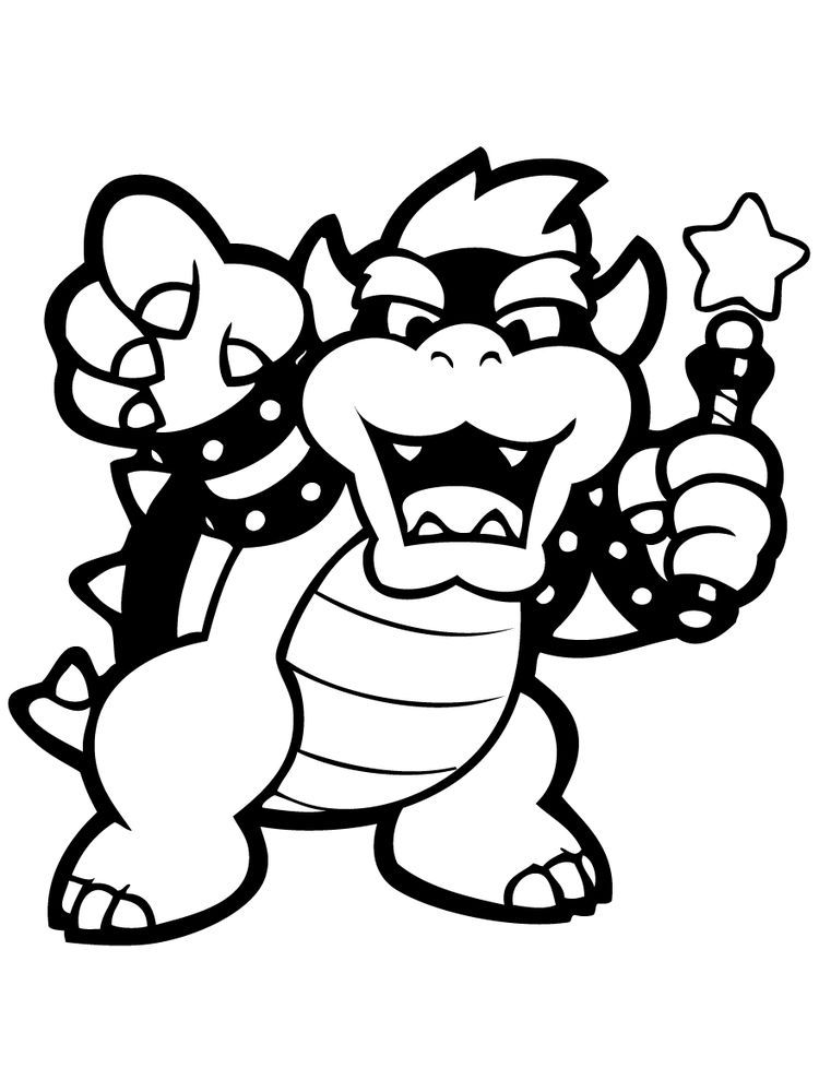 Super Mario Bowser Coloring Pages Free Printable 70