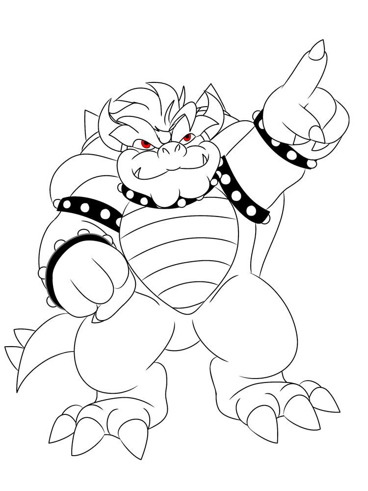 Super Mario Bowser Coloring Pages Free Printable 71