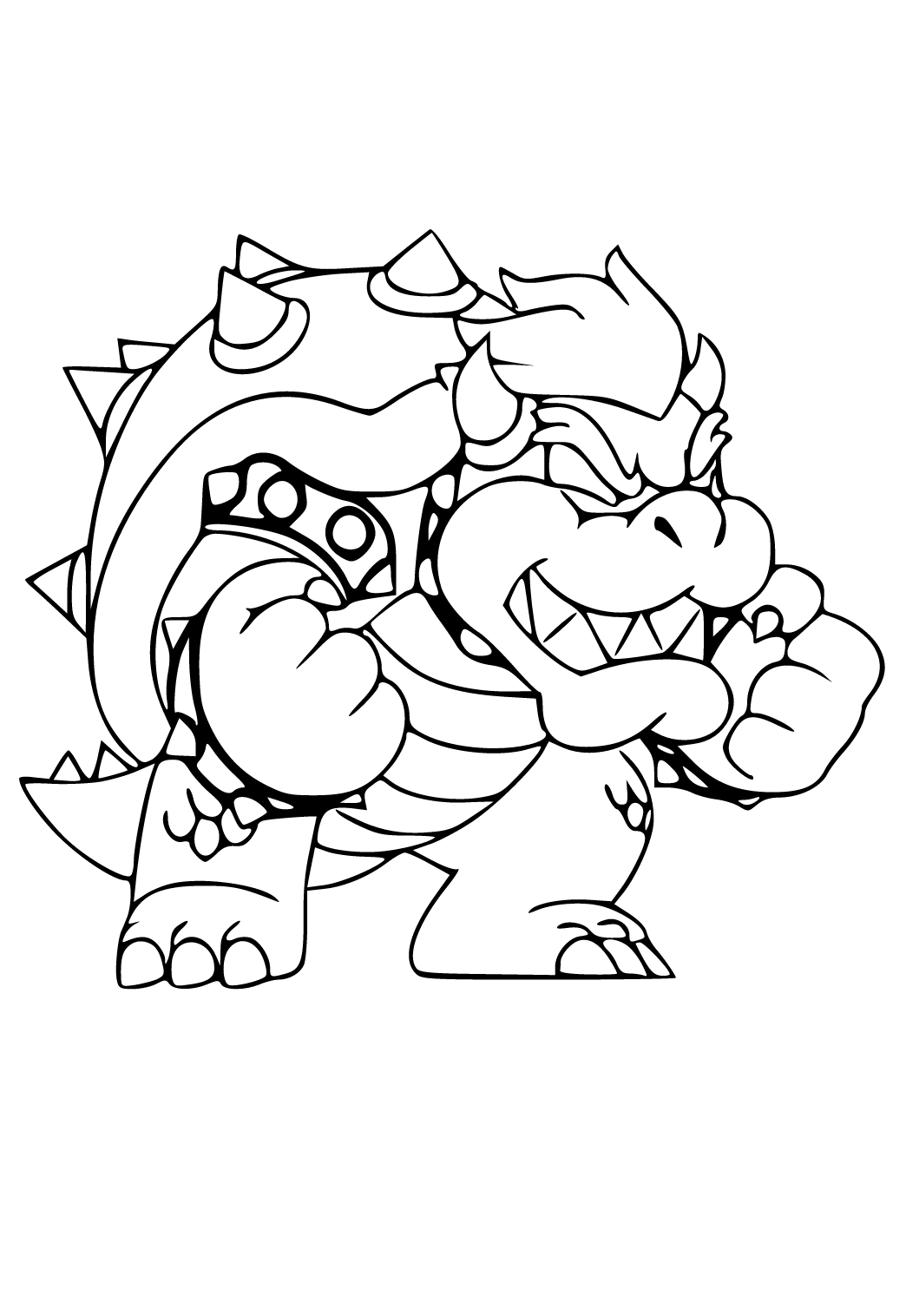 Super Mario Bowser Coloring Pages Free Printable 72