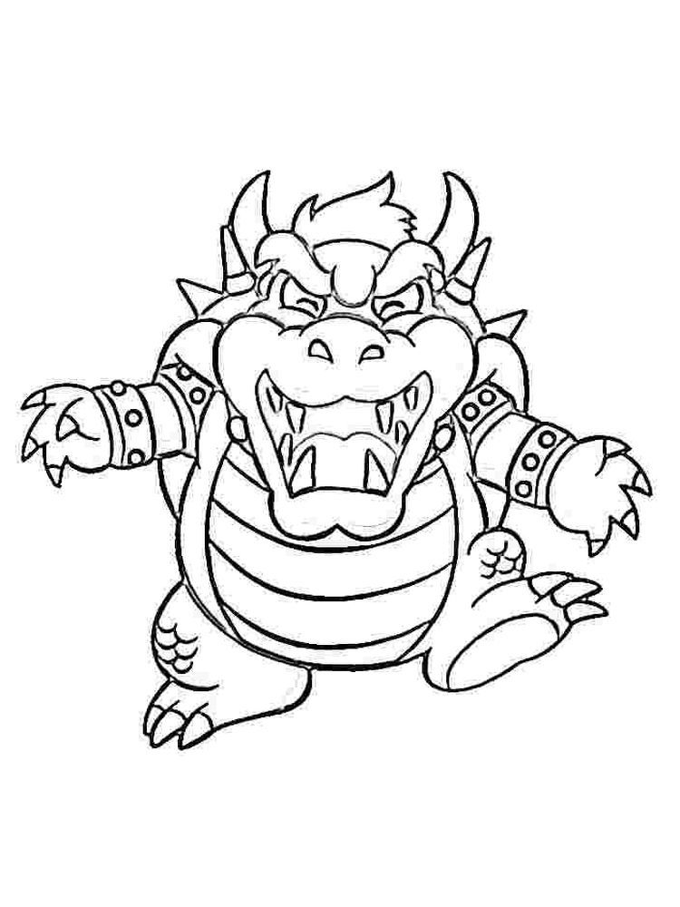 Super Mario Bowser Coloring Pages Free Printable 73