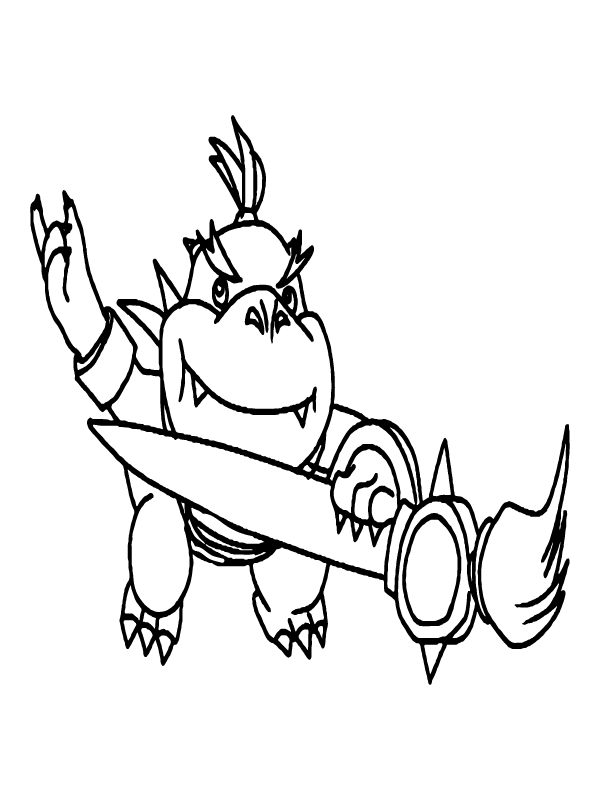 Super Mario Bowser Coloring Pages Free Printable 8