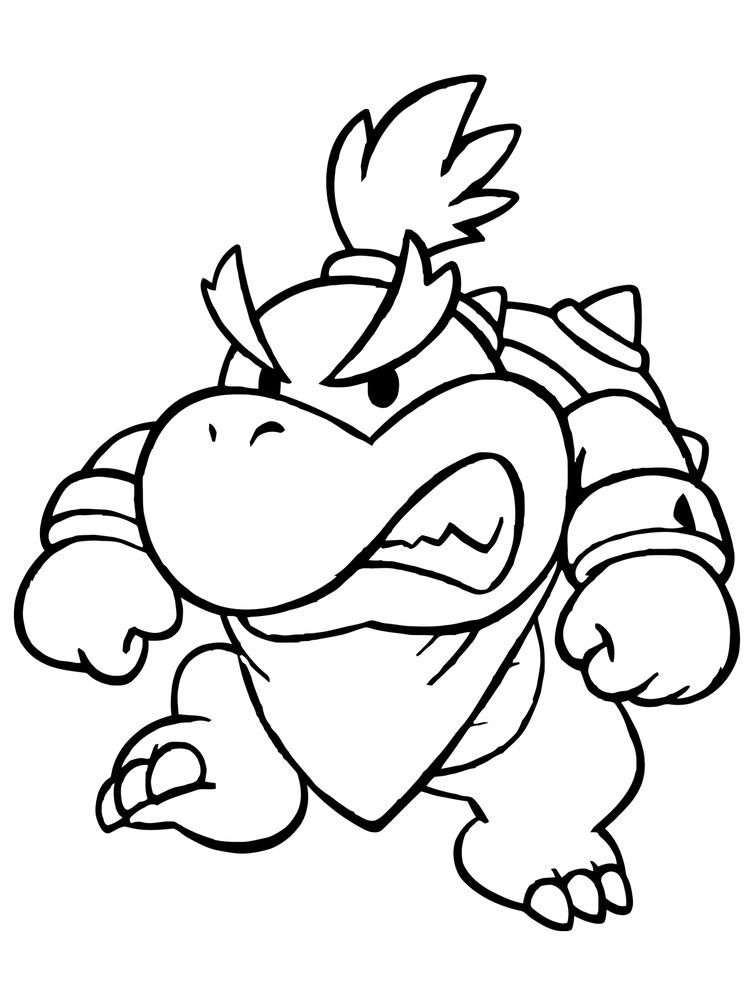 Super Mario Bowser Coloring Pages Free Printable 82