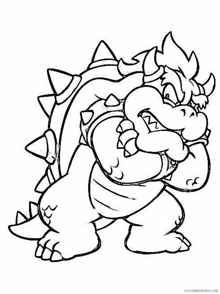 Super Mario Bowser Coloring Pages Free Printable 85