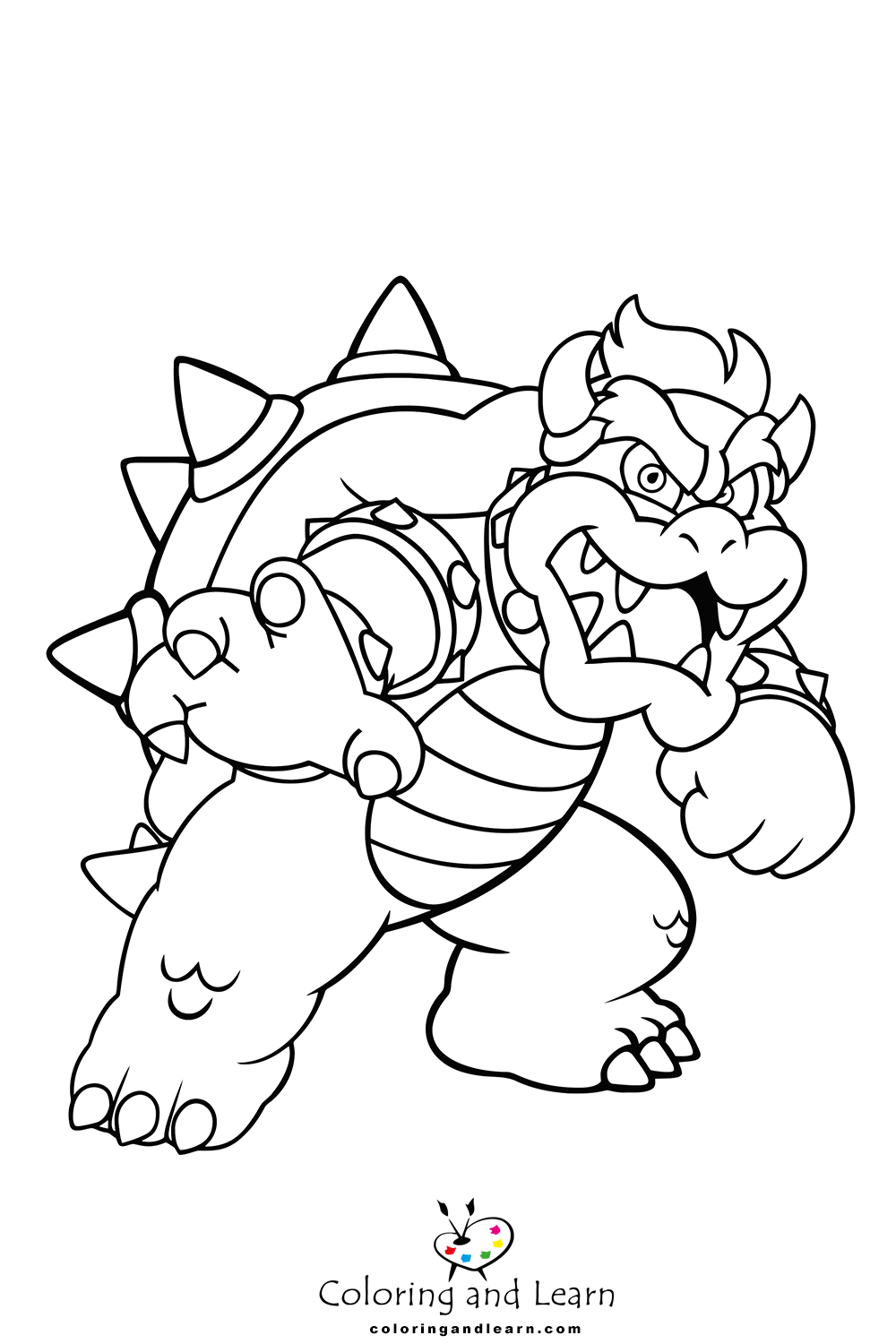 Super Mario Bowser Coloring Pages Free Printable 86