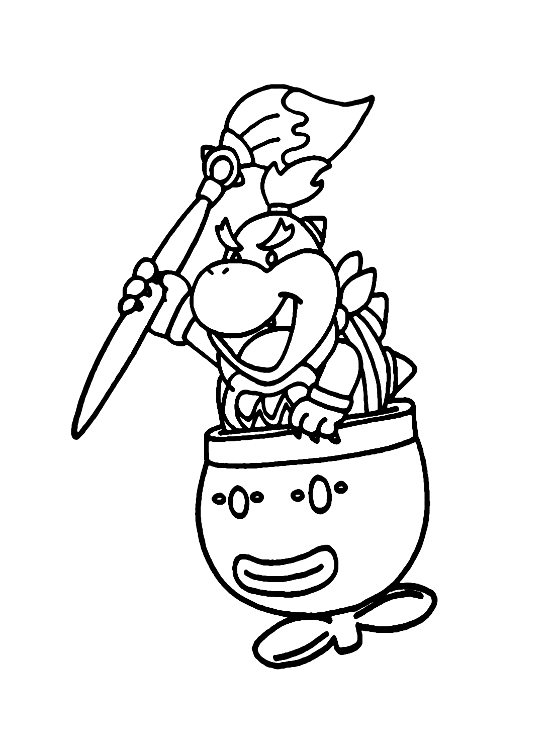 Super Mario Bowser Coloring Pages Free Printable 89