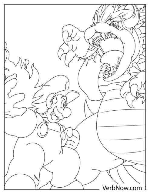 Super Mario Bowser Coloring Pages Free Printable 91