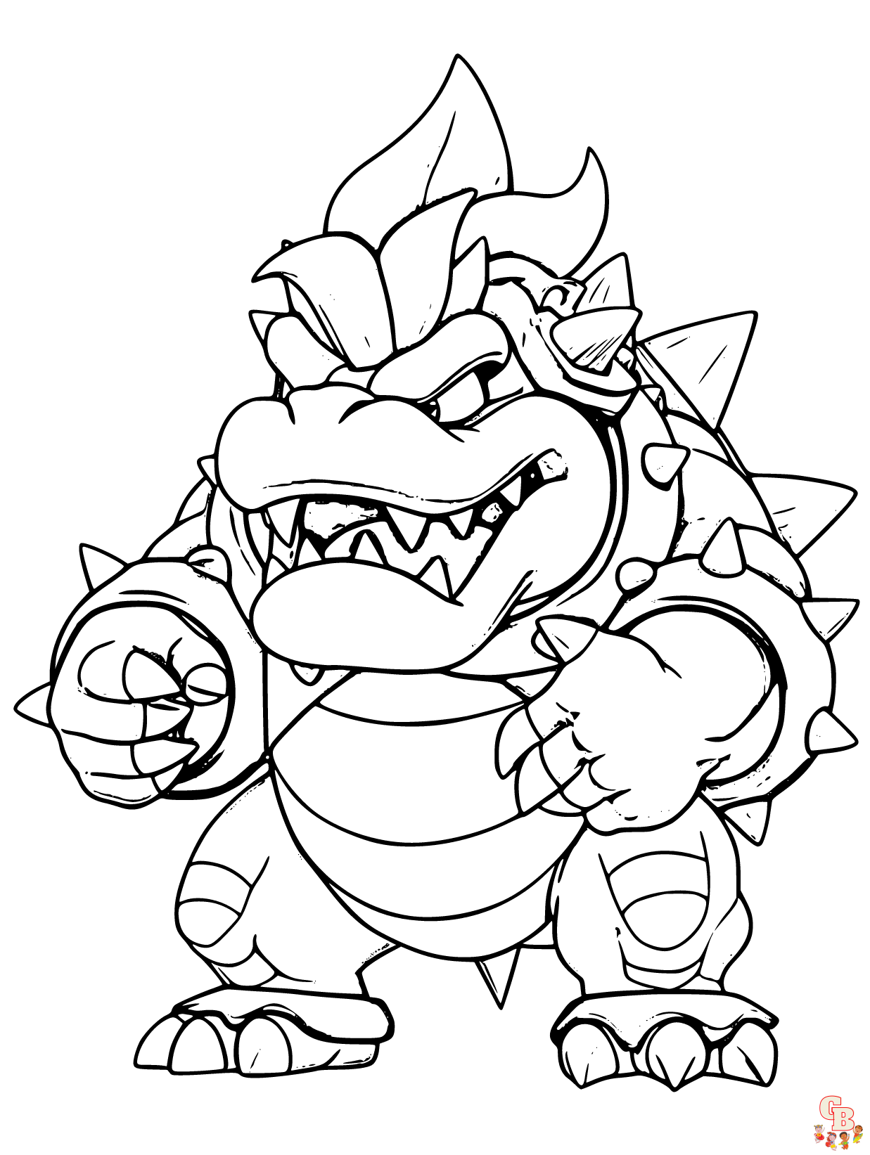 Super Mario Bowser Coloring Pages Free Printable 99