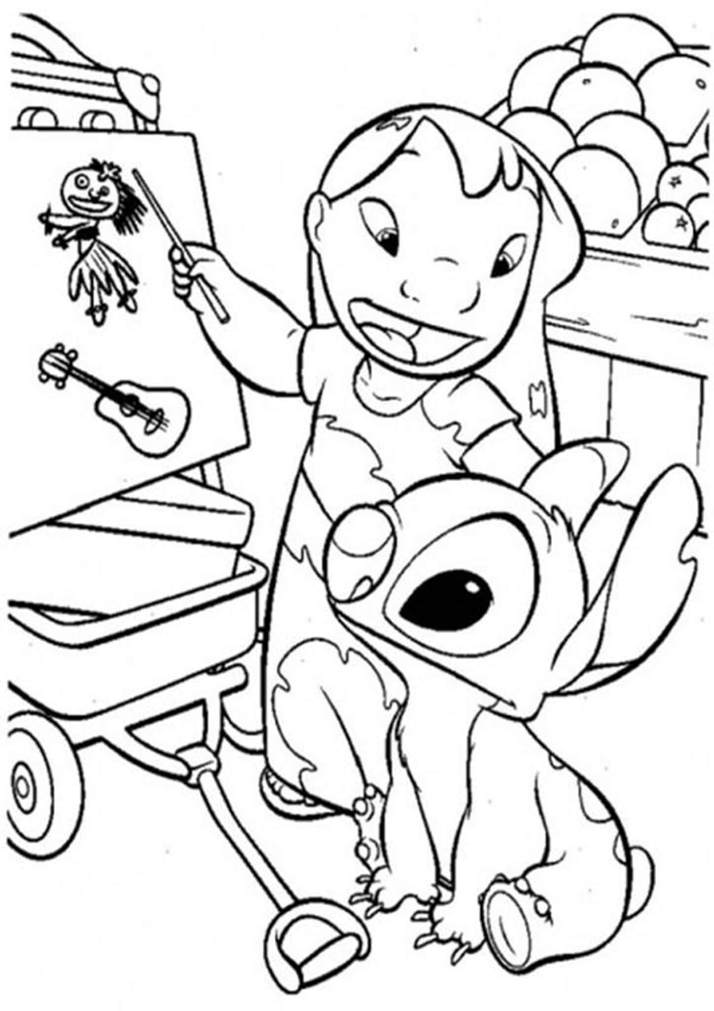 100+ Lilo and Stitch Coloring Pages: Ohana Fun 64