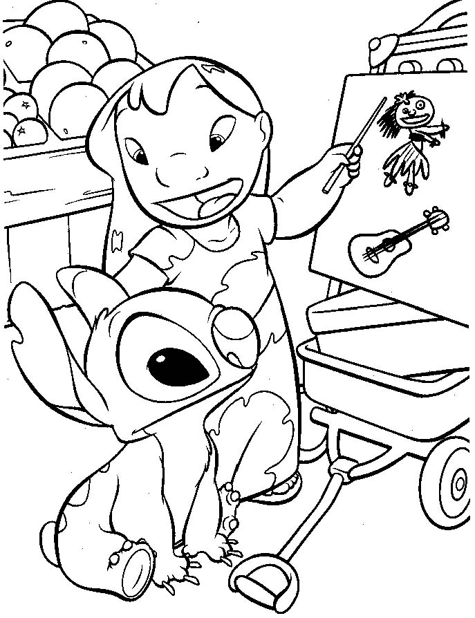 100+ Lilo and Stitch Coloring Pages: Ohana Fun 83