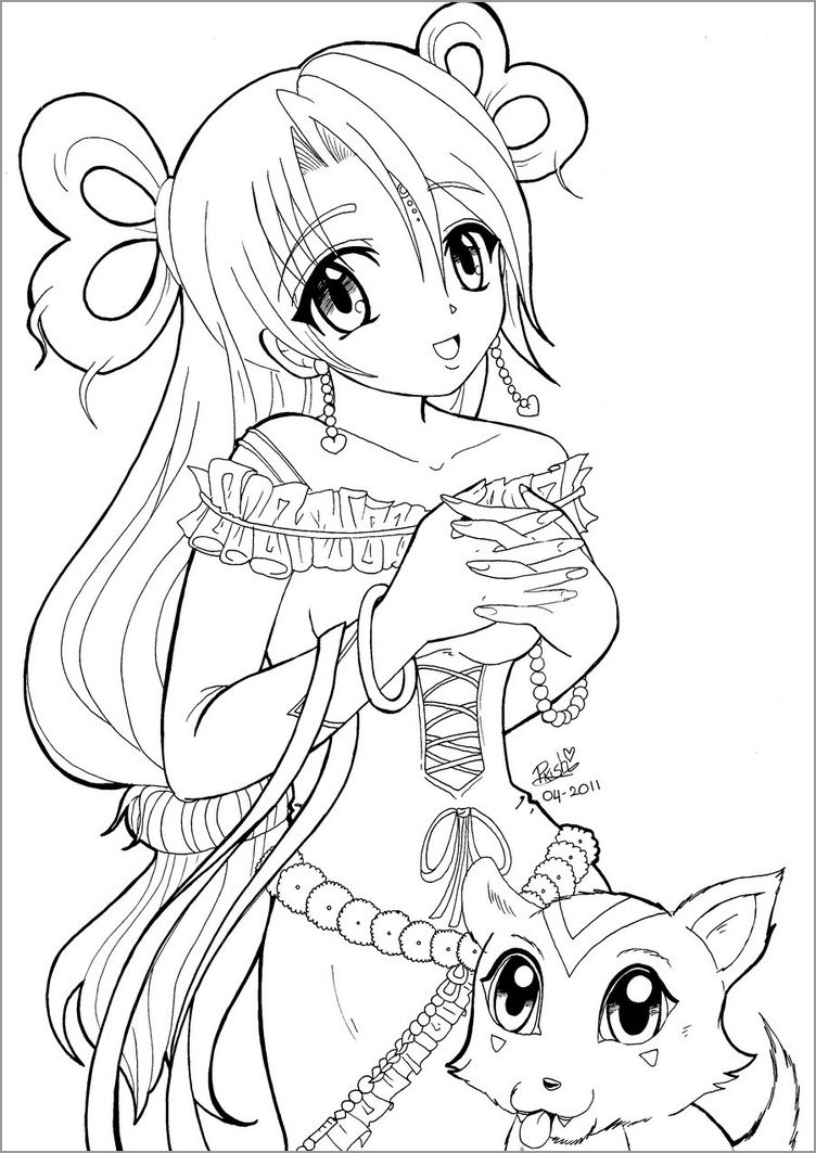 110+ Anime Coloring Pages Selection 21