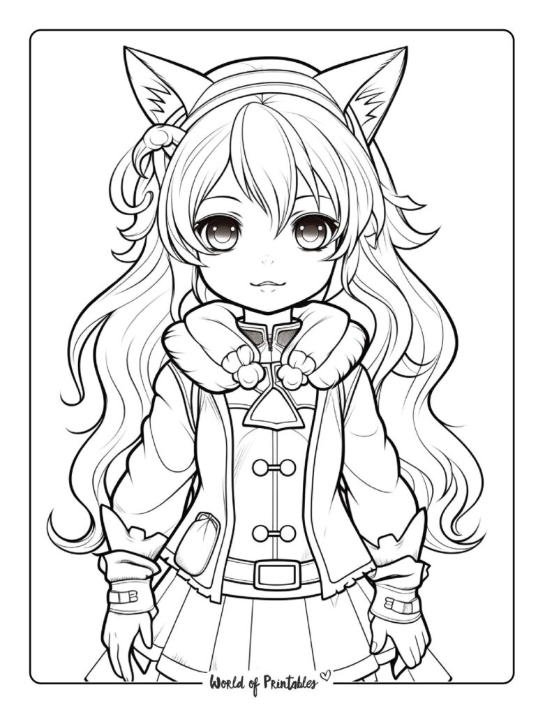 110+ Anime Coloring Pages Selection 32