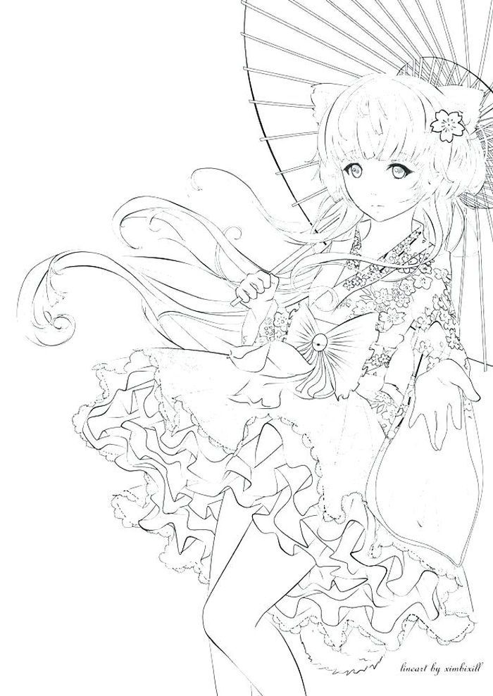 110+ Anime Coloring Pages Selection 9