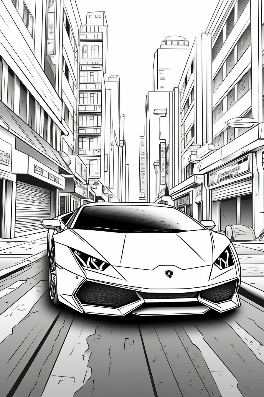 130+ Lamborghini Coloring Pages 118