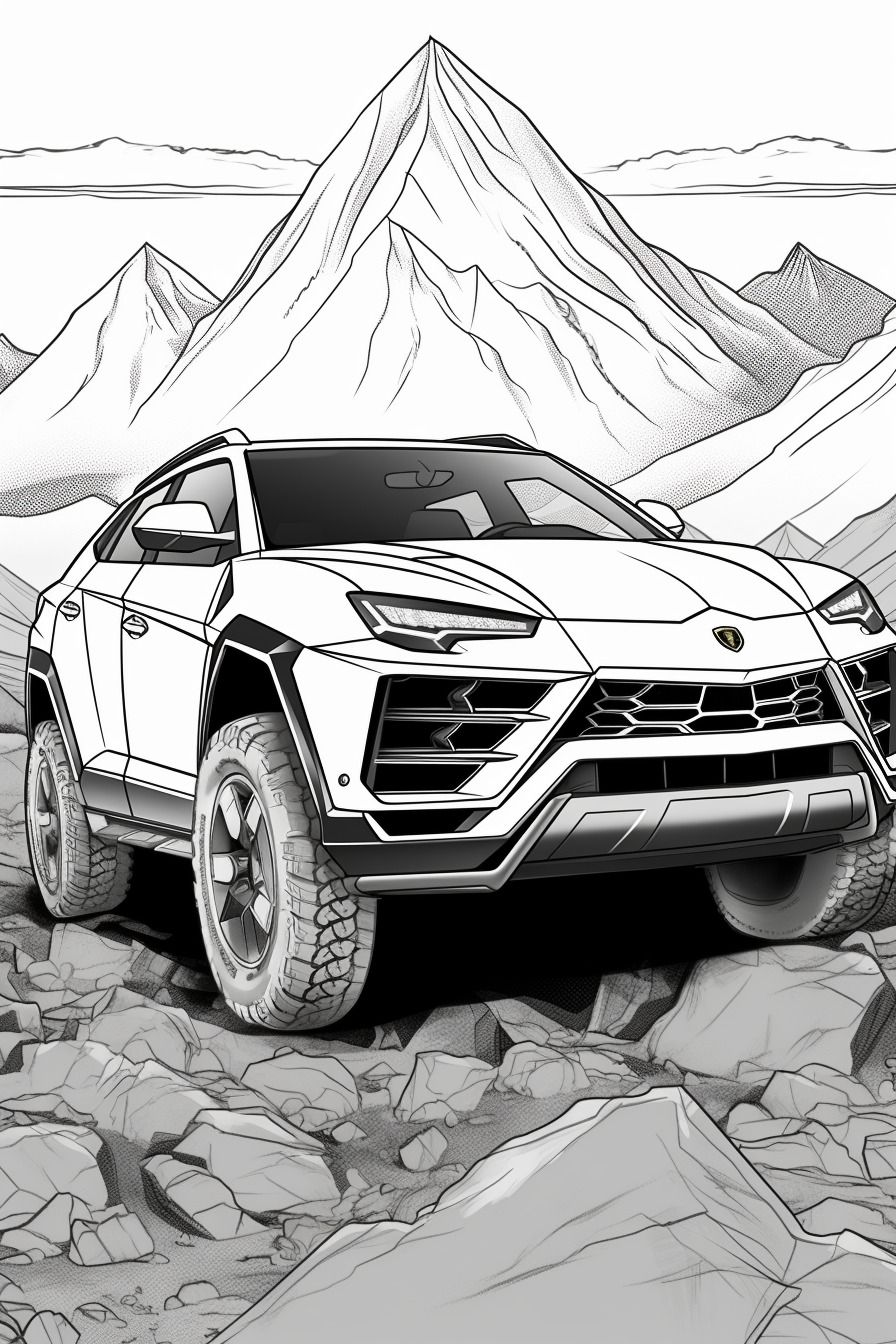 130+ Lamborghini Coloring Pages 32