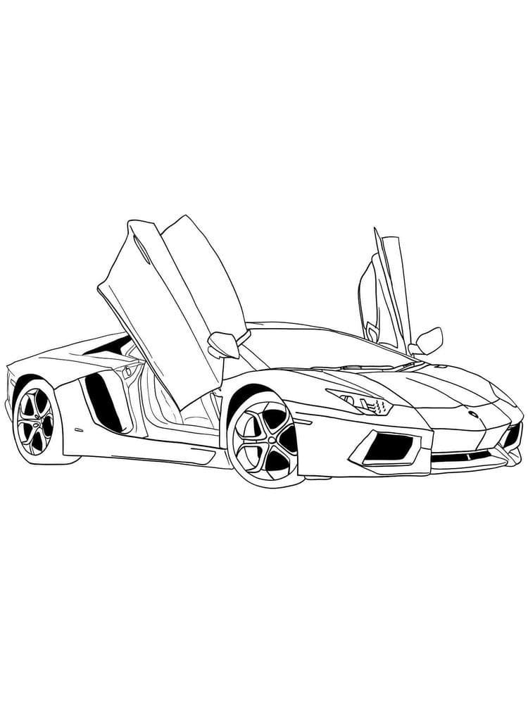 130+ Lamborghini Coloring Pages 40