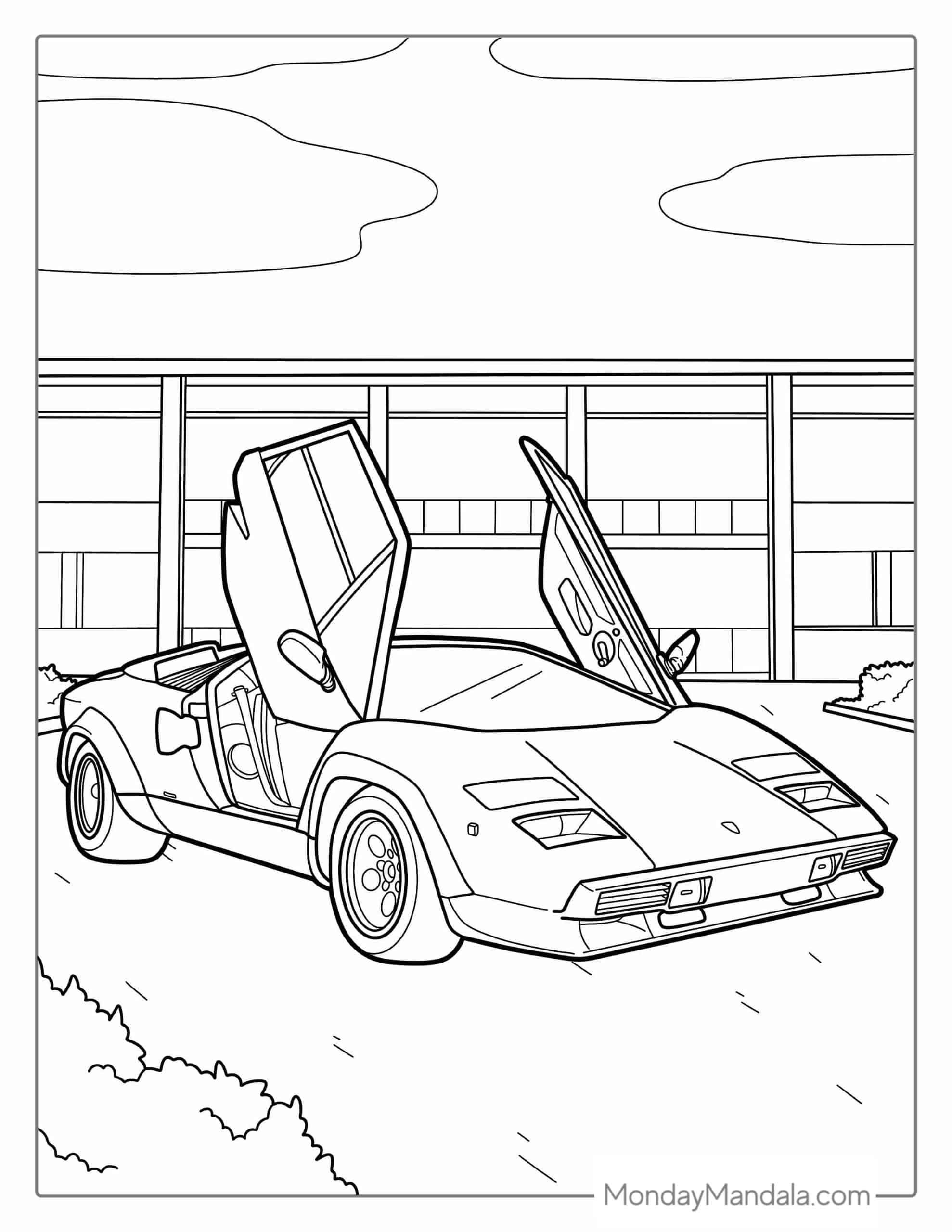 130+ Lamborghini Coloring Pages 47