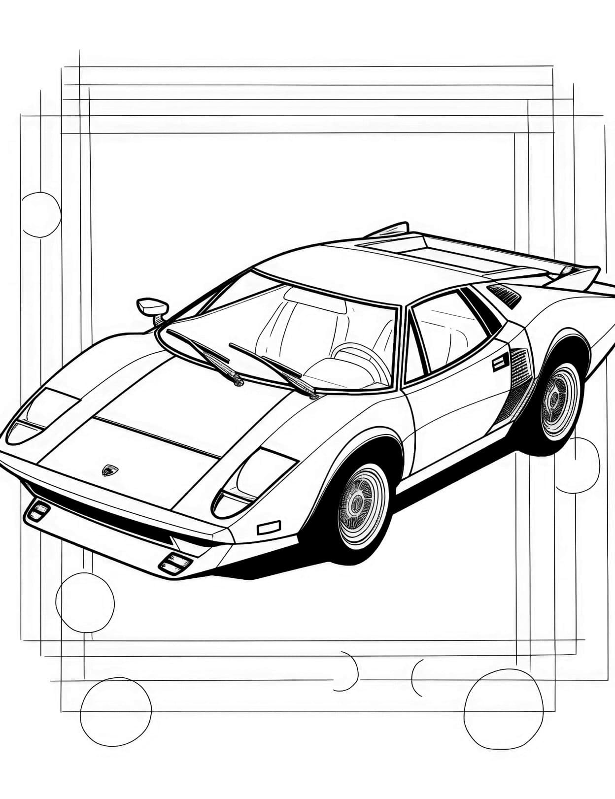 130+ Lamborghini Coloring Pages 8