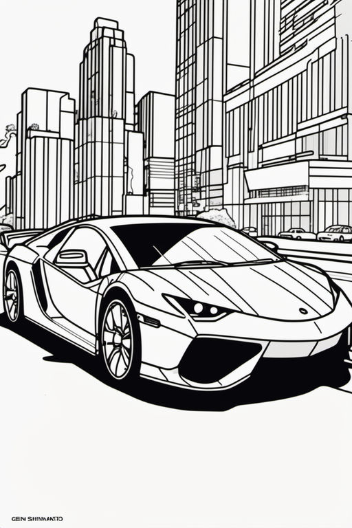 130+ Lamborghini Coloring Pages 85