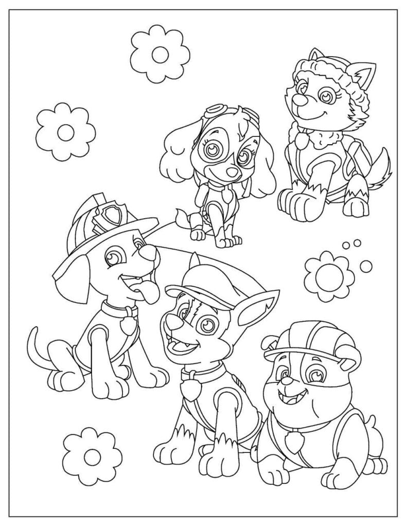 169+ Paw Patrol Coloring Pages FREE Printable 153