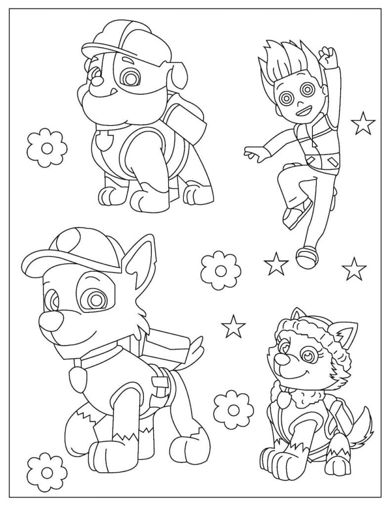 169+ Paw Patrol Coloring Pages FREE Printable 154