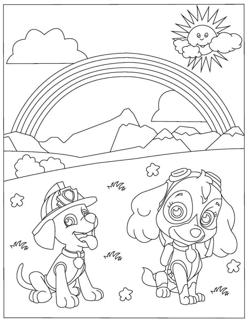 169+ Paw Patrol Coloring Pages FREE Printable 155