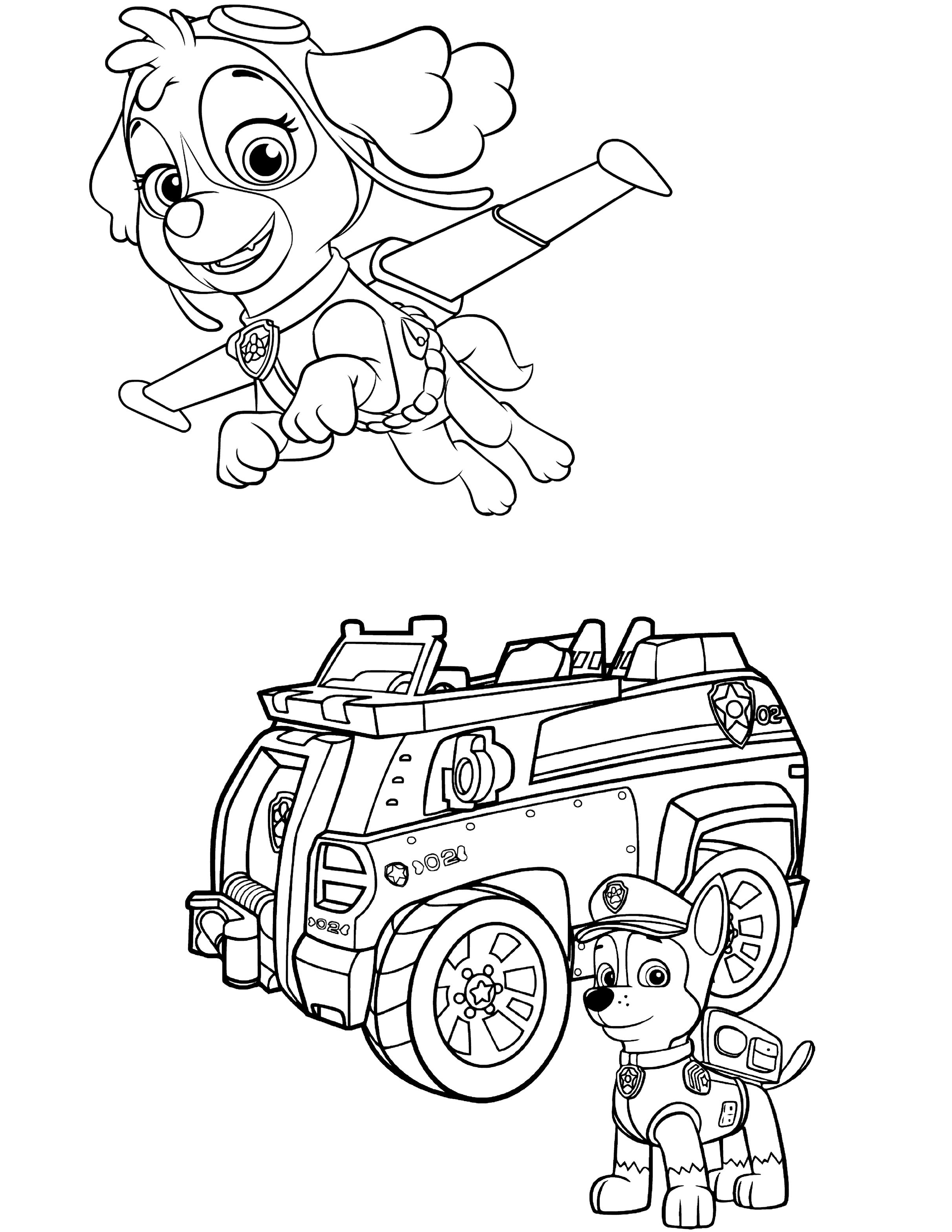 169+ Paw Patrol Coloring Pages FREE Printable 2