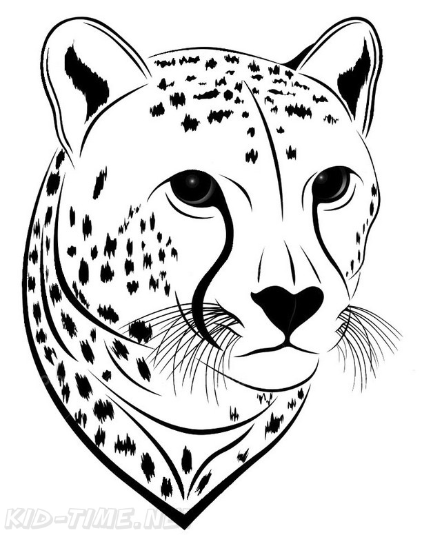 200+ Coloring Page of a Cheetah: Roar with Coloring Excitement 119