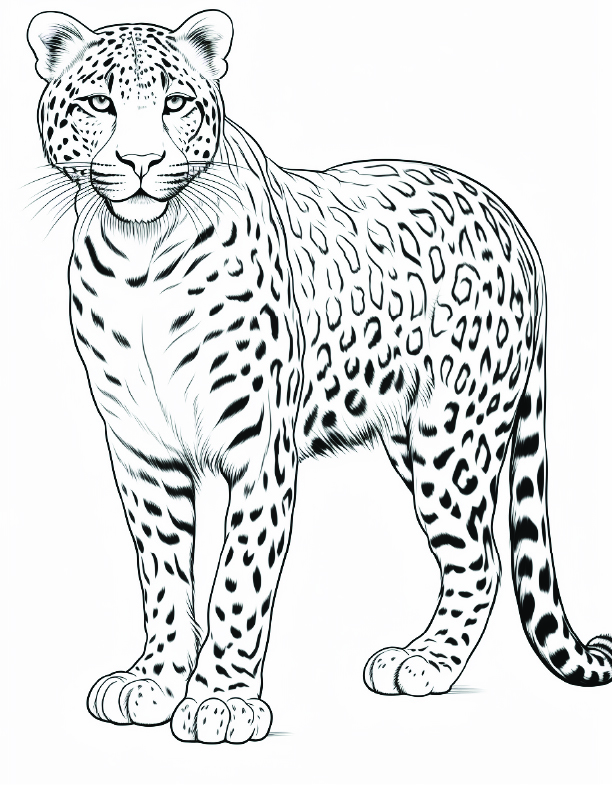 200+ Coloring Page of a Cheetah: Roar with Coloring Excitement 131