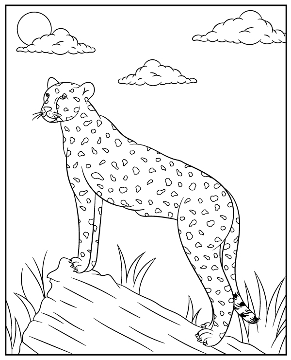 200+ Coloring Page of a Cheetah: Roar with Coloring Excitement 147