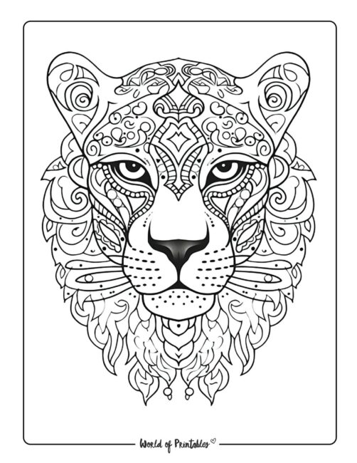 200+ Coloring Page of a Cheetah: Roar with Coloring Excitement 159