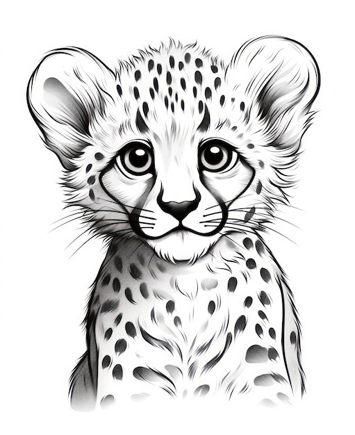 200+ Coloring Page of a Cheetah: Roar with Coloring Excitement 160