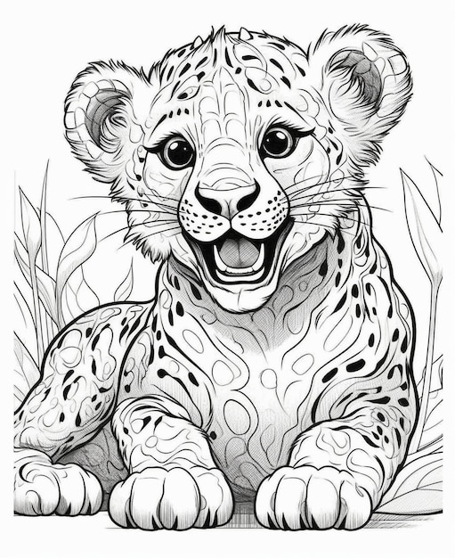 200+ Coloring Page of a Cheetah: Roar with Coloring Excitement 161