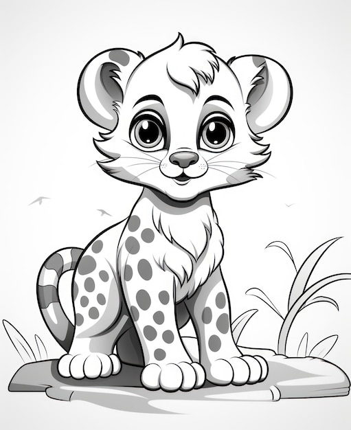 200+ Coloring Page of a Cheetah: Roar with Coloring Excitement 162