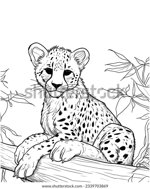 200+ Coloring Page of a Cheetah: Roar with Coloring Excitement 163