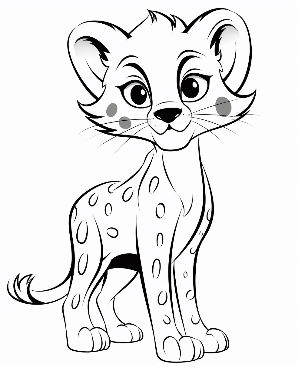 200+ Coloring Page of a Cheetah: Roar with Coloring Excitement 17