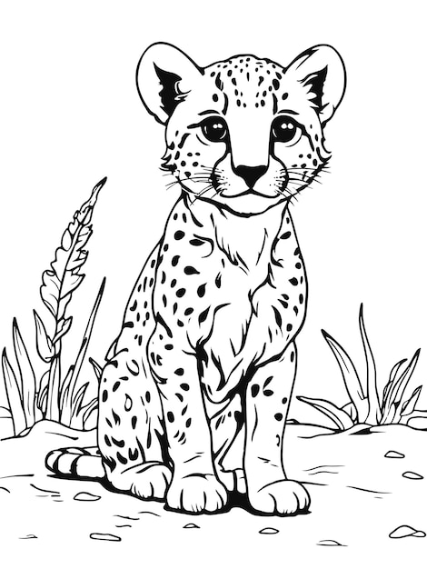 200+ Coloring Page of a Cheetah: Roar with Coloring Excitement 172