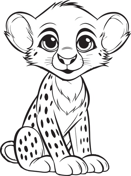 200+ Coloring Page of a Cheetah: Roar with Coloring Excitement 177