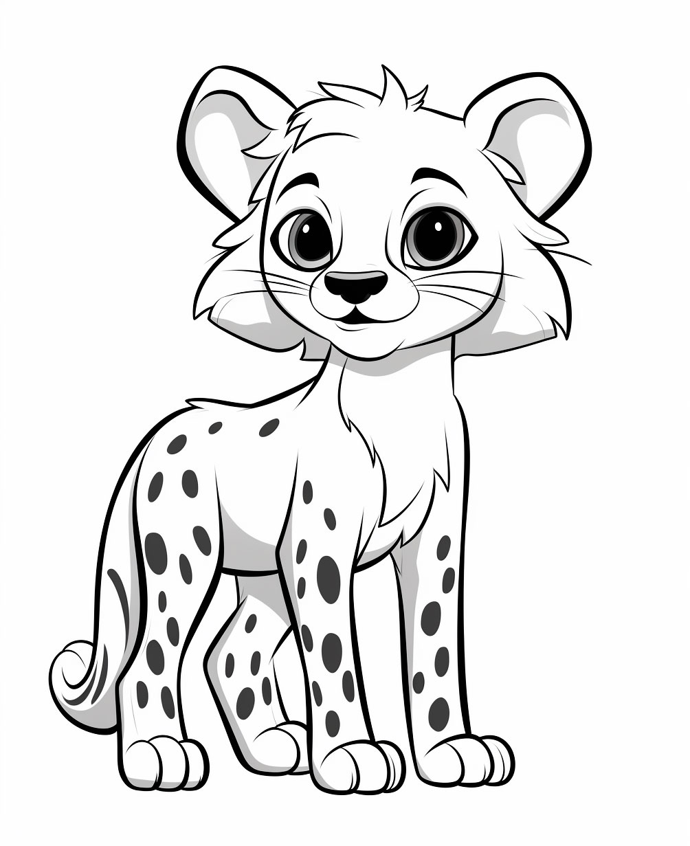 200+ Coloring Page of a Cheetah: Roar with Coloring Excitement 18